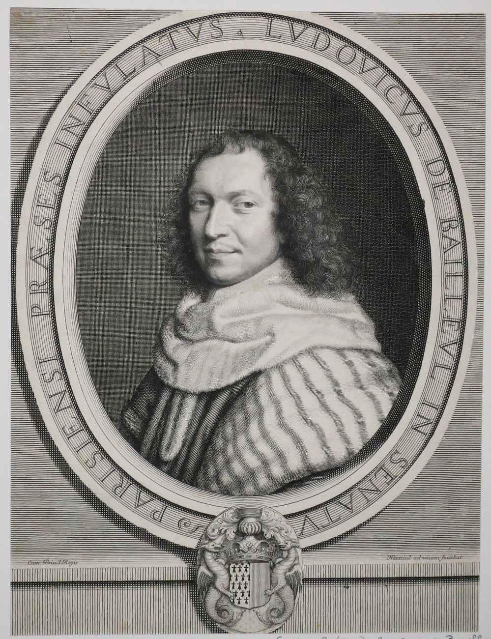 Portrait de Louis de Bailleul, Marquis du Château-Gontier, Seigneur de Soisy et d'Etiolles, Président à Mortier au Parlement de Paris (1622-1701). c.