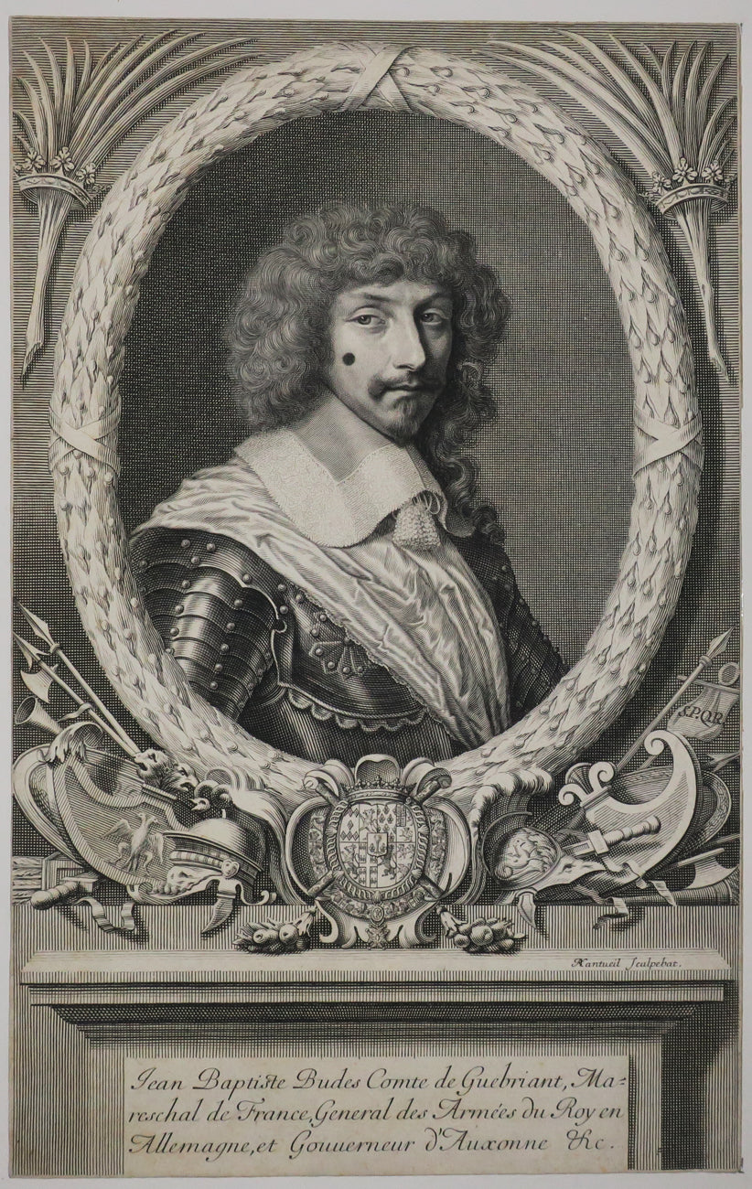 Portrait de Jean-Baptiste Budes, Comte de Guébriant, Maréchal de France (1602-1643), Homme de guerre français actif pendant la Guerre de Trente Ans.
