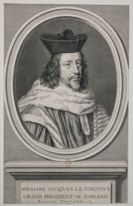 Portrait de Jacques Le Coigneux, Conseiller du roi en ses conseils et Président à mortier au Parlement de Paris (1589-1651). 