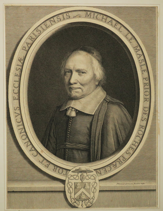 Portrait de Michel Le Masle, Prieur des Roches, Chantre et Chanoine de l'Eglise de Paris. 