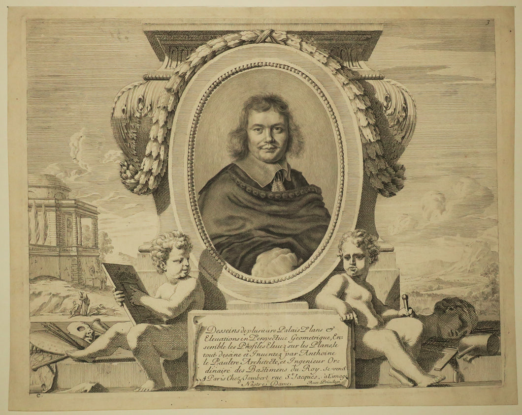 Portrait d'Antoine Le Pautre, Architecte et Ingénieur (Paris 1621-1679). 