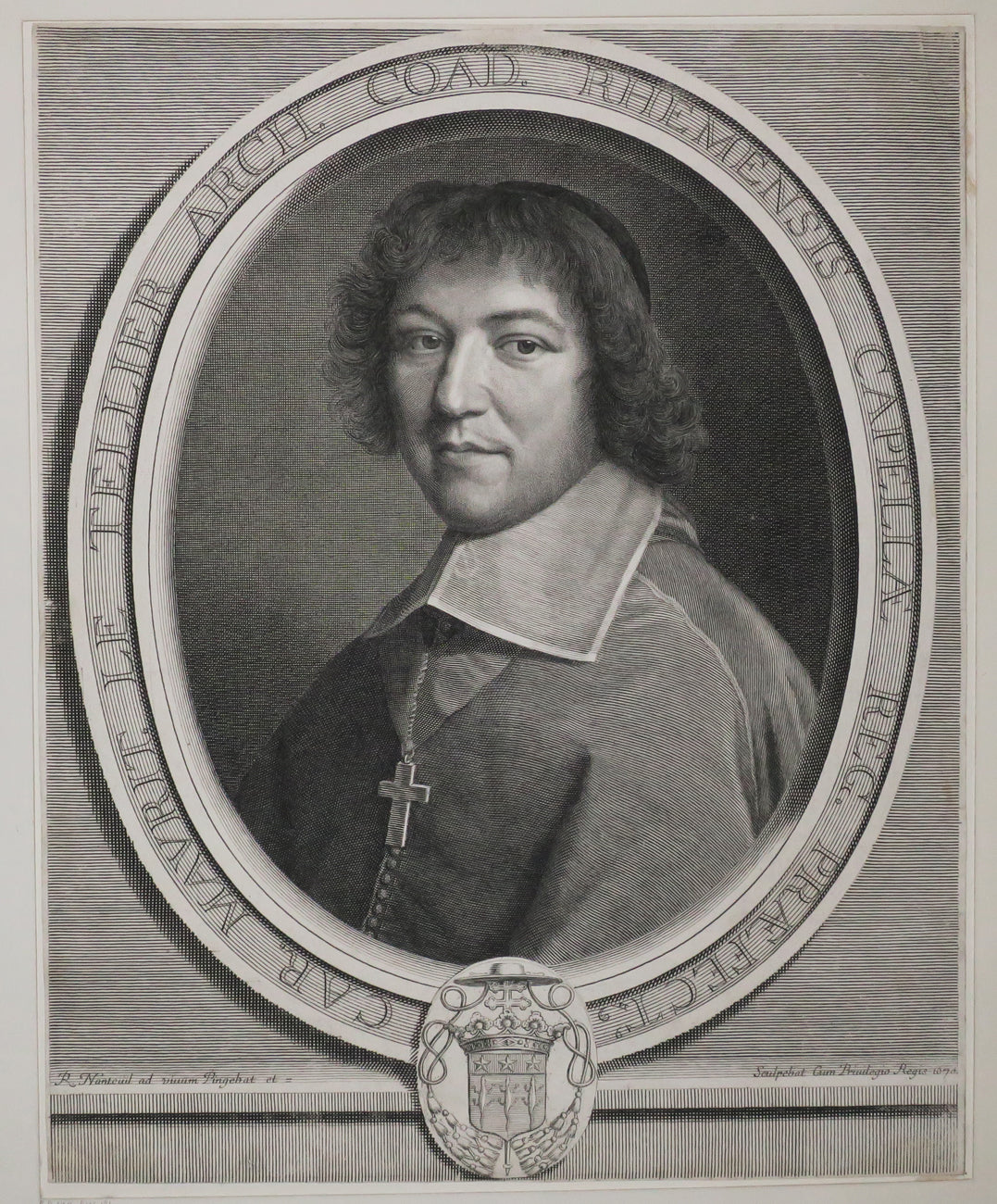 Portrait de Charles Maurice Le Tellier, Archevêque de Reims (Turin 1642-Reims 1710). 