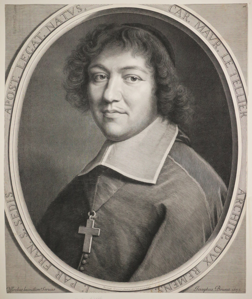 Portrait de Charles Maurice Le Tellier, Archevêque de Reims (Turin 1642-Reims 1710).