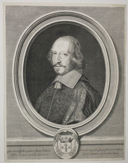 Portrait du Cardinal Jules Mazarin, Ministre d'Etat (1602-1661). 