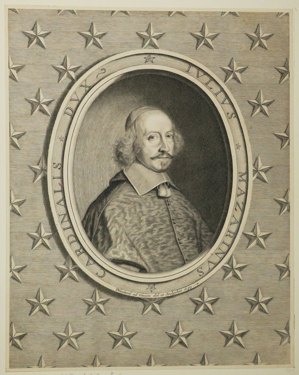 Portrait du Cardinal Jules Mazarin, Ministre d'Etat (1602-1661). 