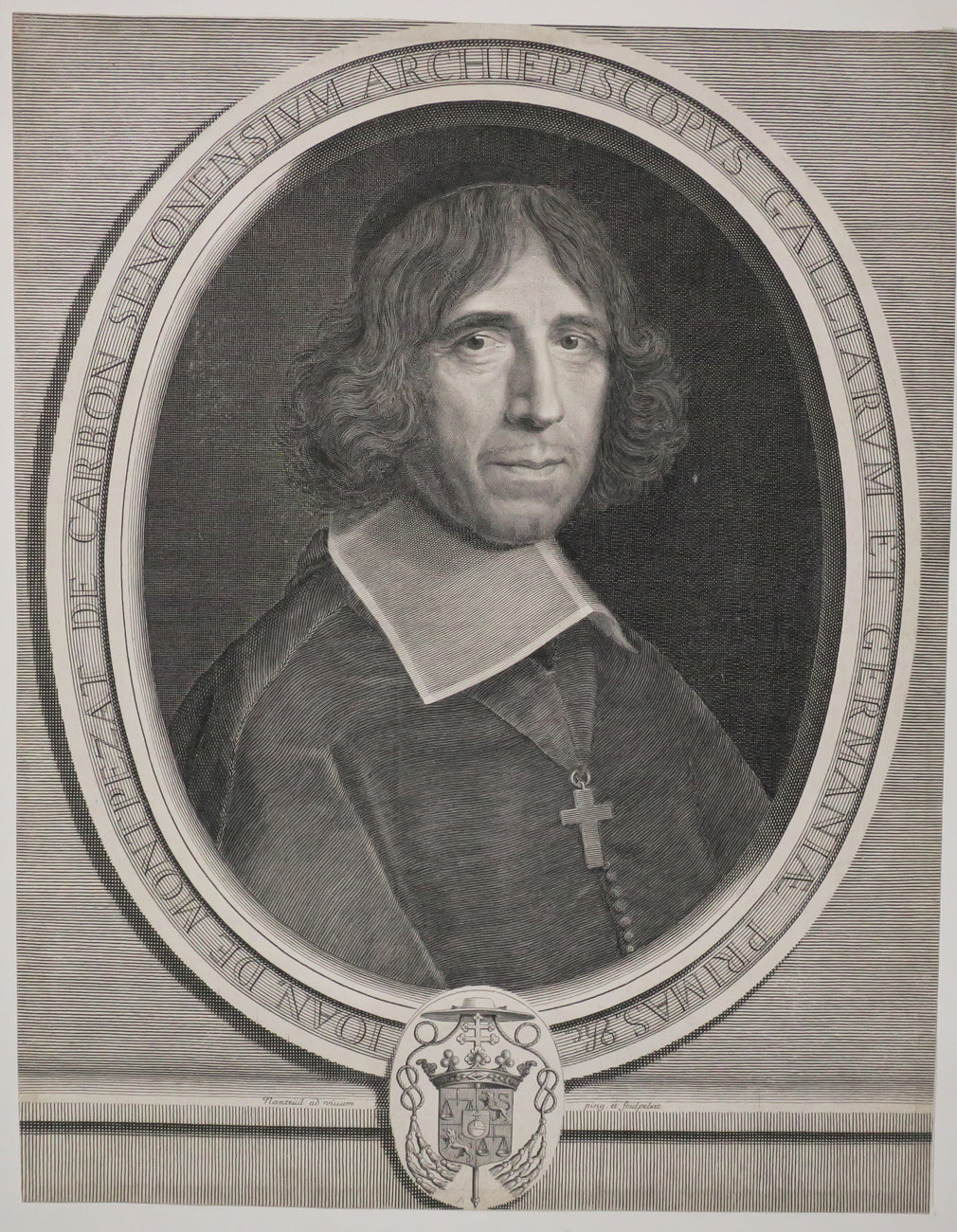 Portrait de Jean de Montpezat de Carbon, Archevêque de Bourges, puis de Sens (1605-1685). 