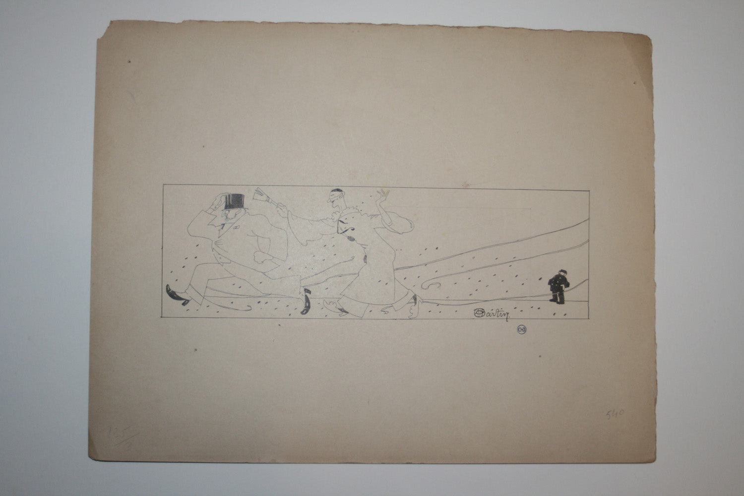 [Pierrot poursuivant un homme au chapeau]. 