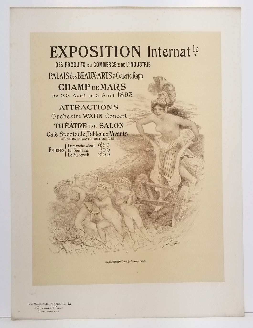 Exposition Internationale des Produits du Commerce et de l'Industrie. 1893-1898.