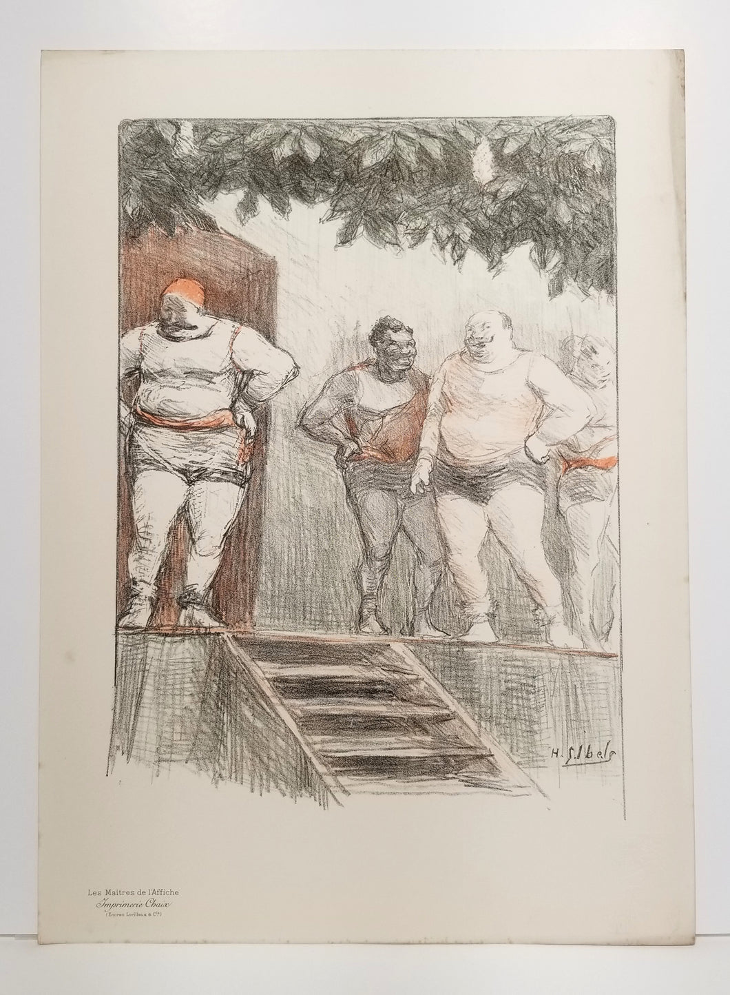 [Les lutteurs]. Sujet original par Ibels pour les Maîtres de l'affiche. 1898.