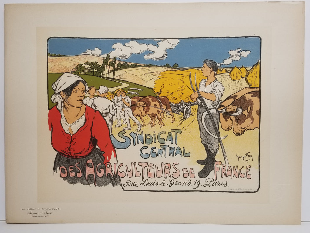 Syndicat central des Agriculteurs de France. 1900.