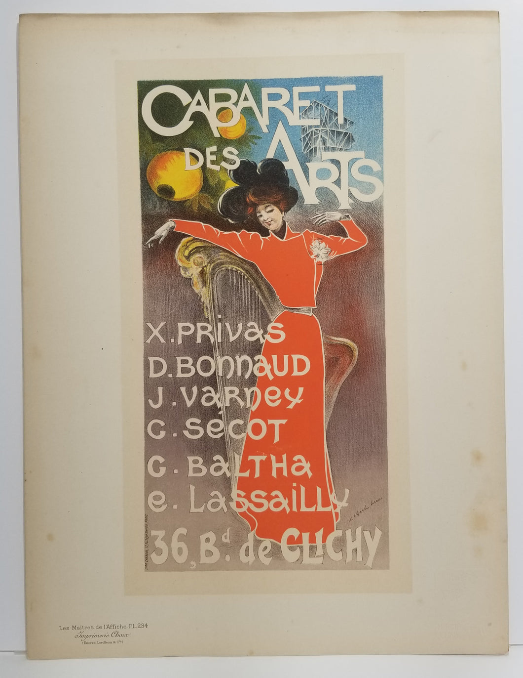 Cabaret des Arts. 1900.