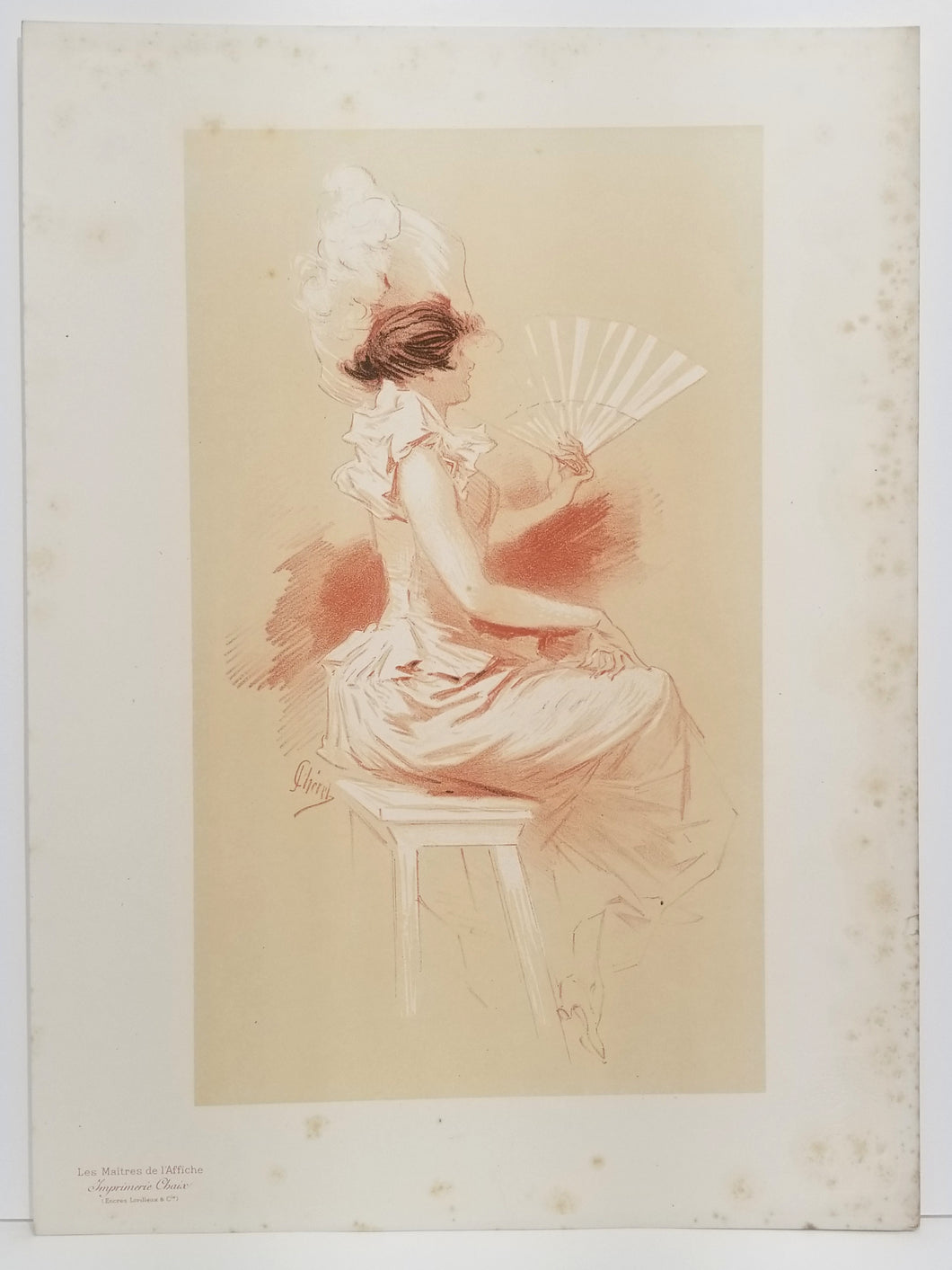 [Femme à l'éventail]. Sujet original par Chéret pour les Maîtres de l'affiche. 1896.