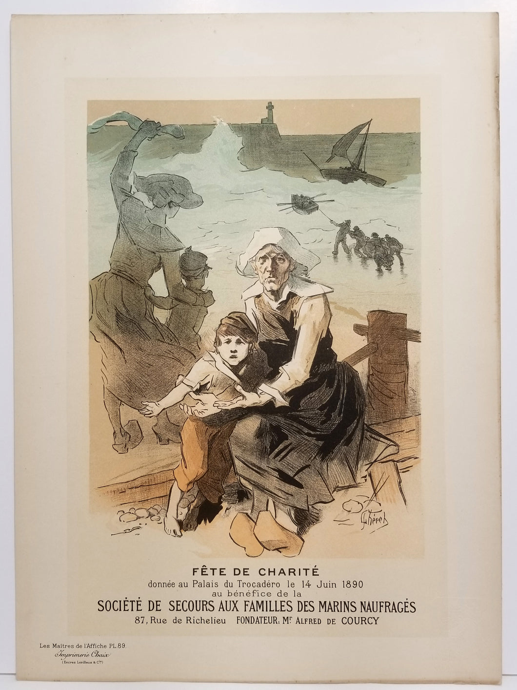 Société de Secours aux Familles des Marins naufragés. 1890-1897.