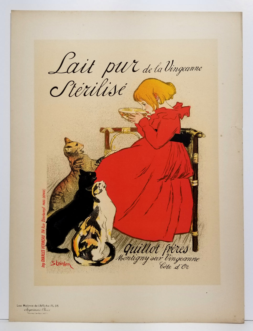 Lait pur stérilisé de la Vingeanne. 1894-1897.