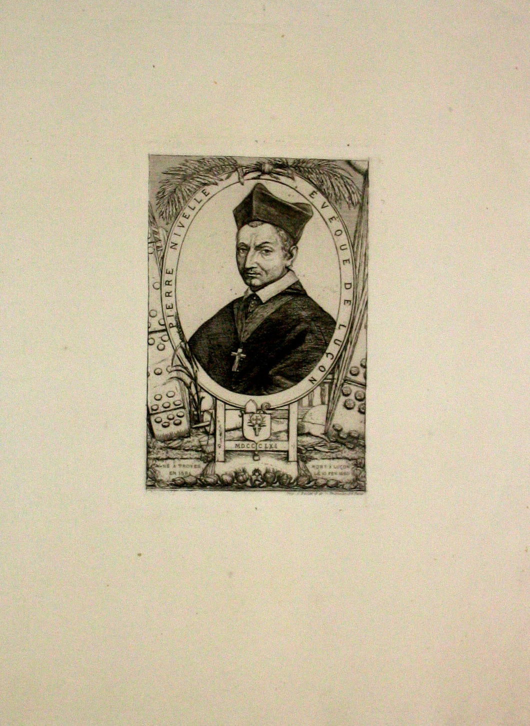 Portrait de Pierre Nivelle, Evêque de Luçon (la même). 