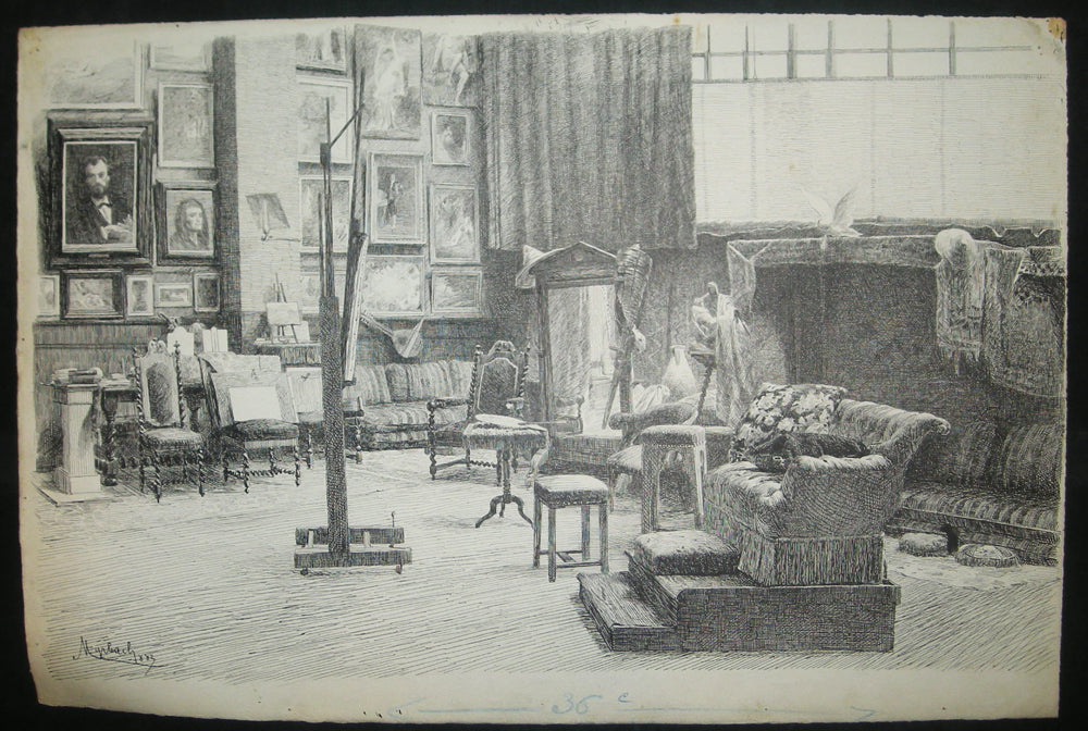 [Intérieur d'atelier d'artiste]. 