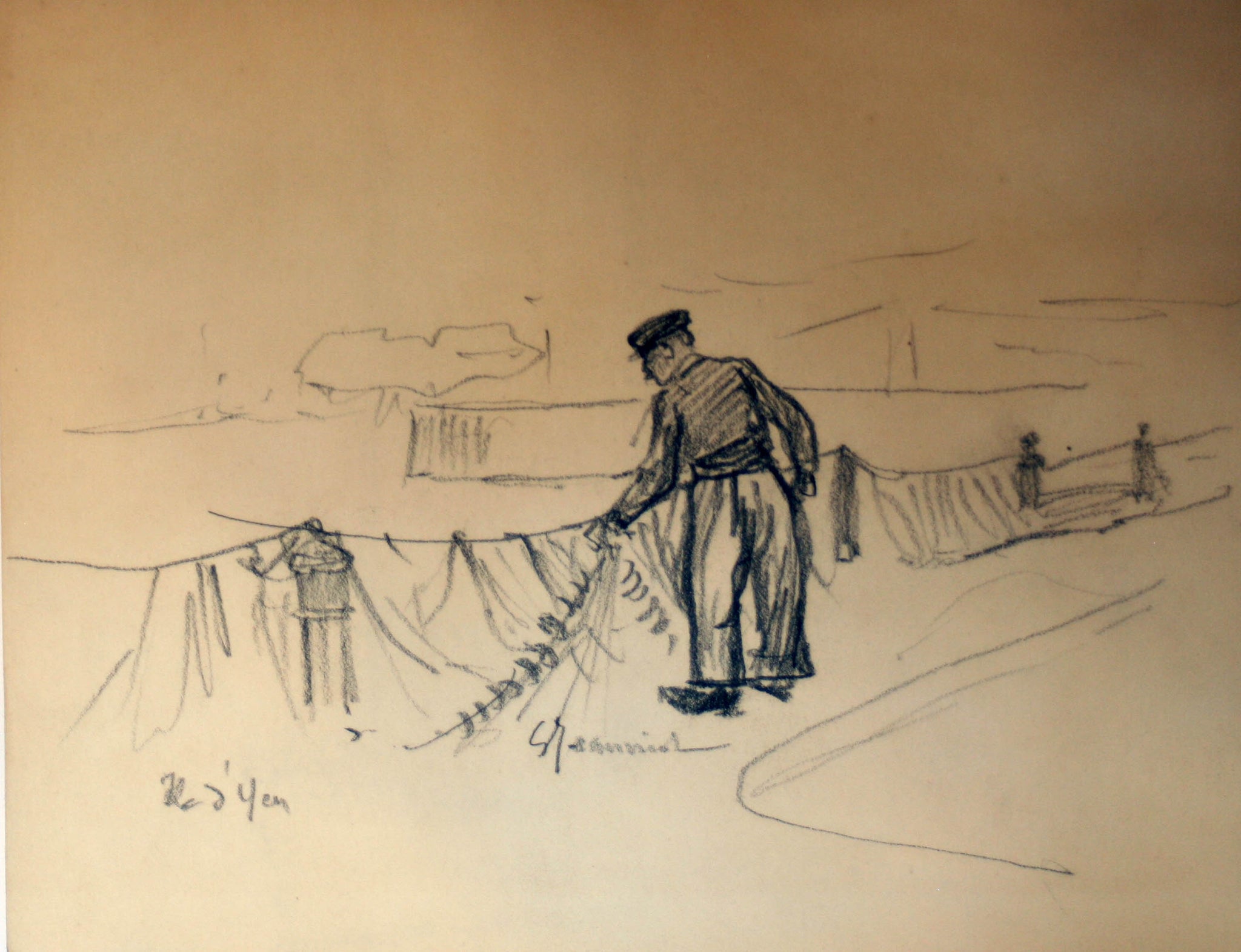 Ile d'Yeu [Homme au travail].