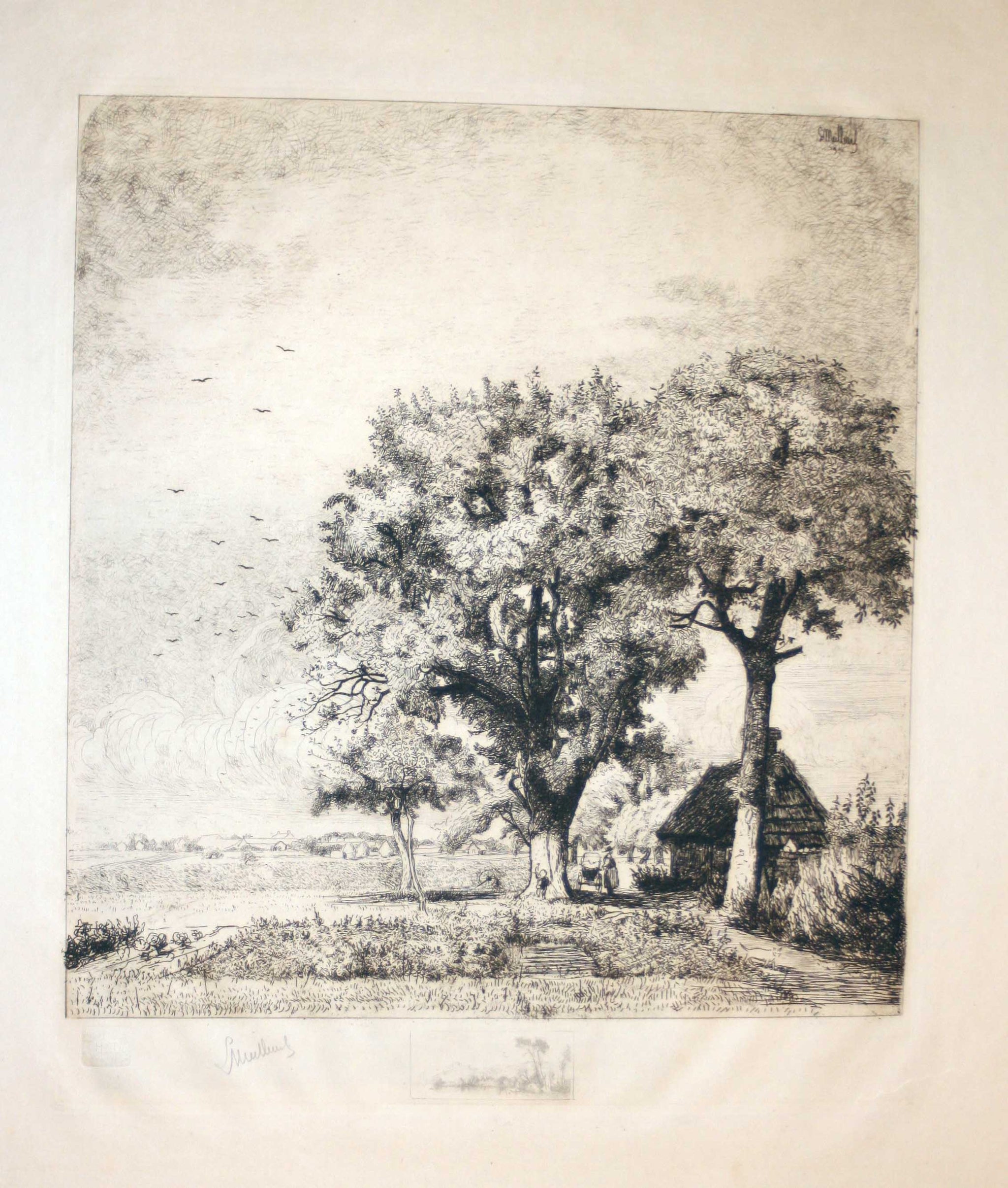 [Petite chaumière en campagne].