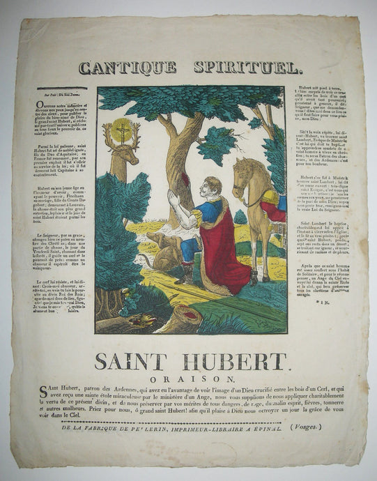 Cantique Spirituel: Oraison à Saint Hubert.