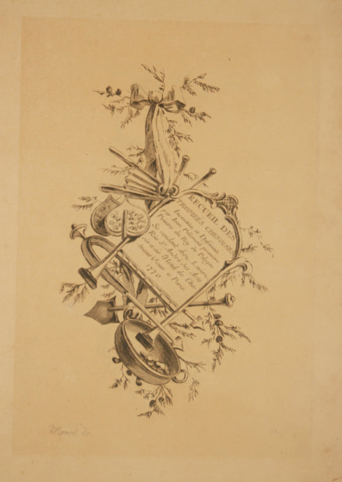 Recueil des Trophés chinoises, inventées et dessinées par Jean Pillement, premier peintre du Roi de Pologne.