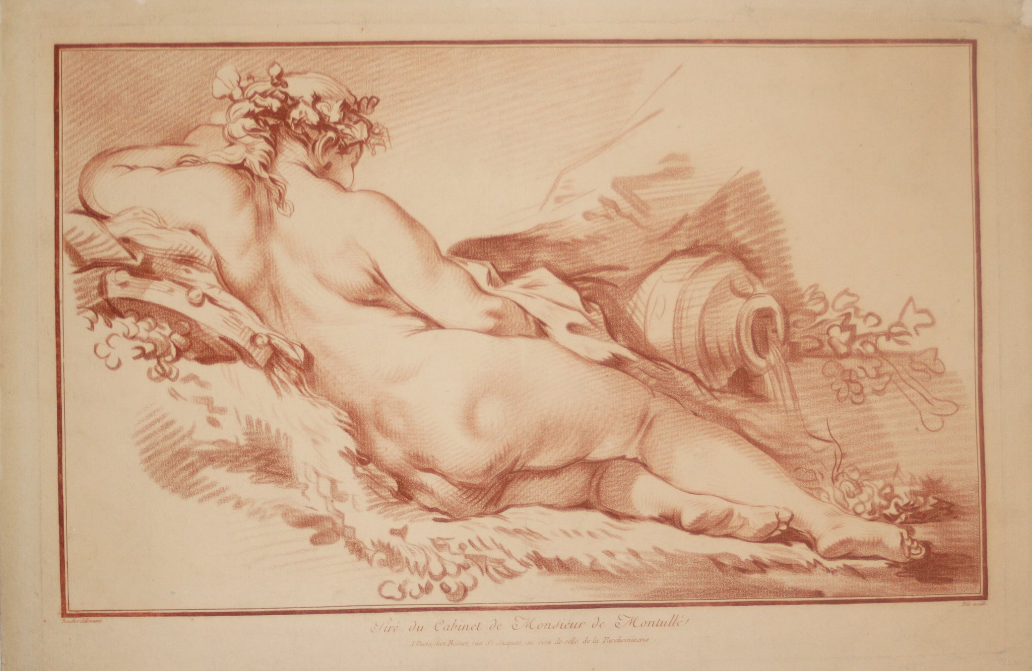 [Femme nue de dos, couchée].
