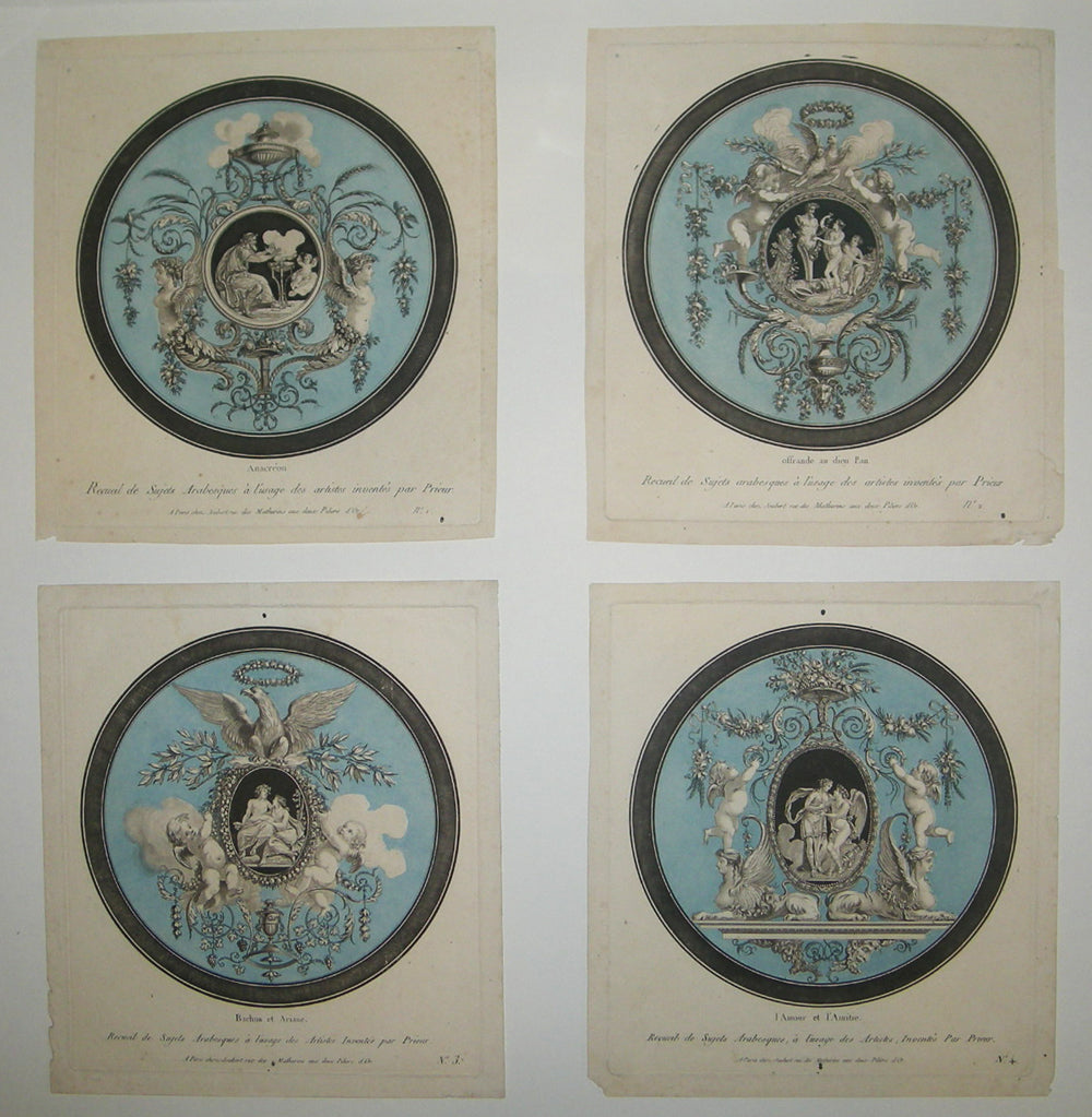 Recueil de sujets Arabesques à l'usage des artistes inventés par Prieur. c.1790.