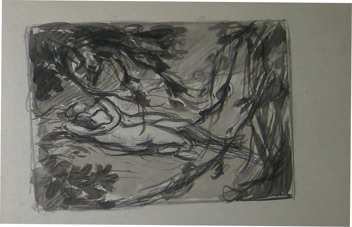 [Couple enlassé dans un bois].