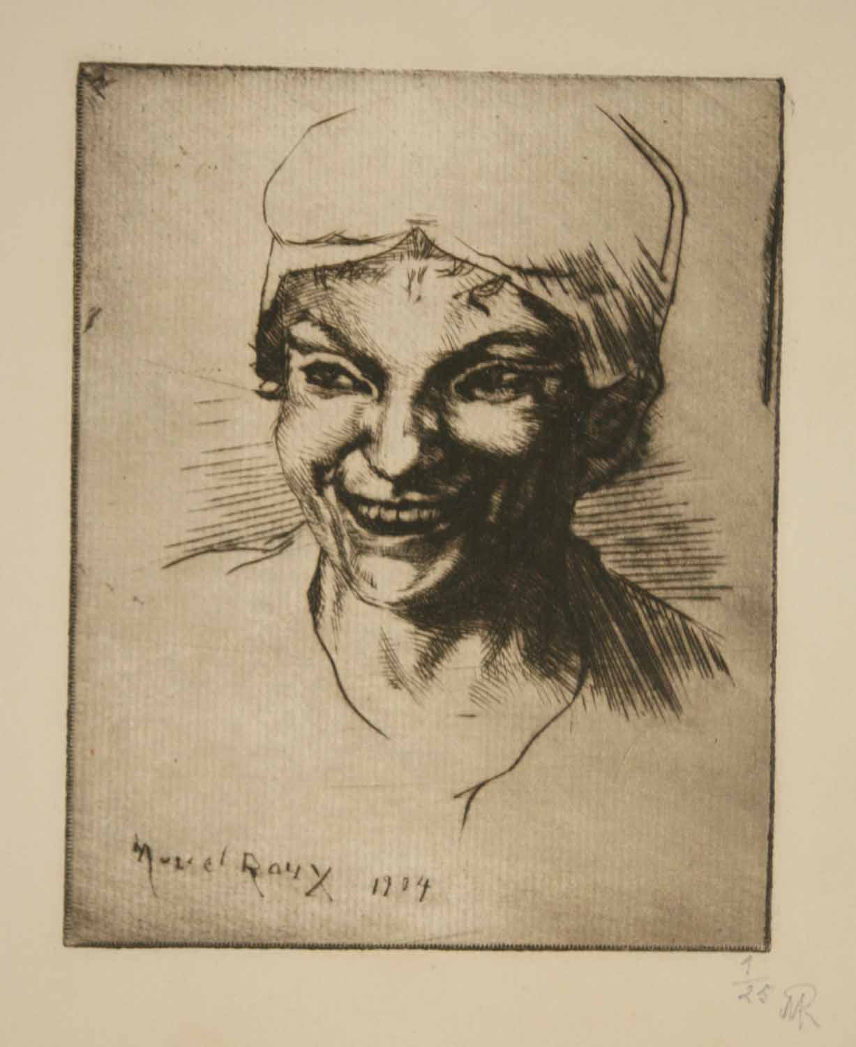 [Tête de jeune femme rieuse].