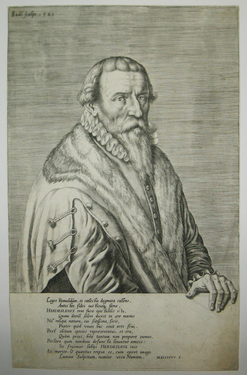 Portrait de Christophe Herdesianus, Juriconsulte, né à Nüremberg en 1523.