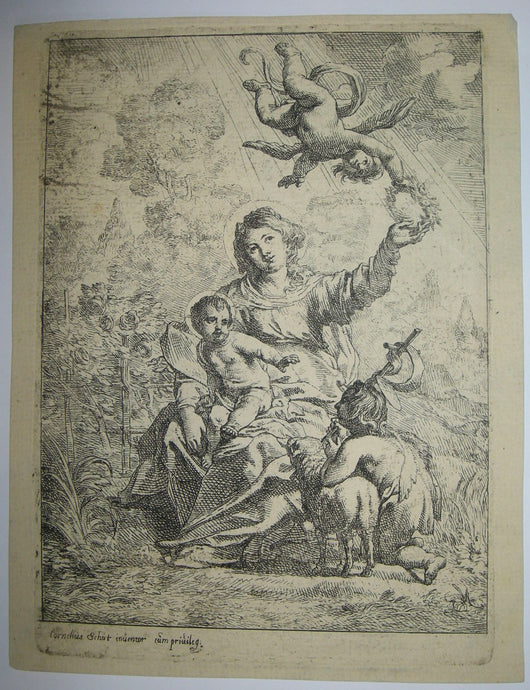 La Vierge et l'Enfant avec St Jean. 