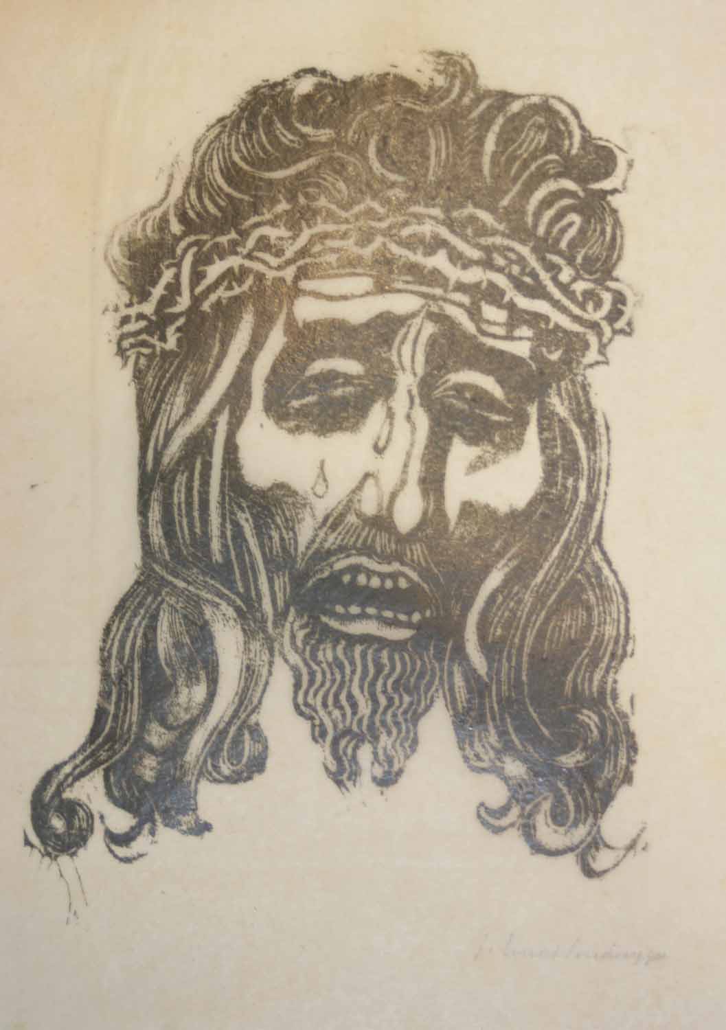 [Tête du Christ pleurant].