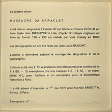 Charger l'image dans la galerie, Massacre du Paraclet. 1976.
