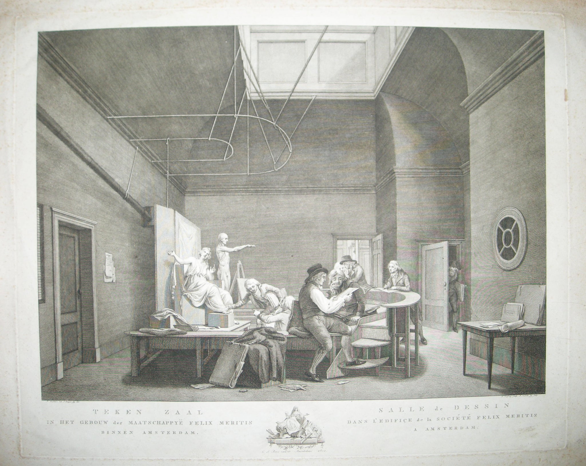 Salle de Dessin dans l'édifice de la Société Félix Meritis à Amsterdam. 